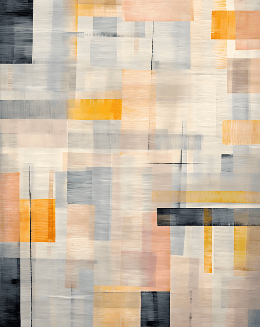 Impresiones de textura abstracta - Inspiradas por Anni Albers - Lienzo