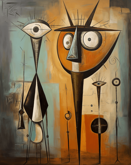 Guardianes abstractos - Inspirados por Wifredo Lam - Lienzo