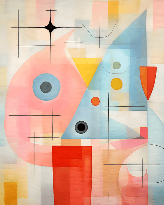 Dialogue of Forms - Inspired by Paul Klee - Canvas Print