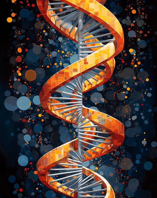 DNA Staircase: The Spiral of Life - Canvas Print