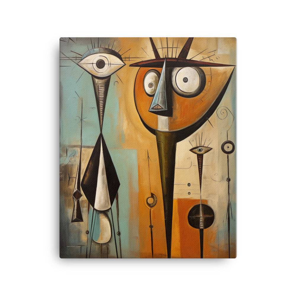 Abstract Guardians - Inspired by Wifredo Lam - Canvas Print