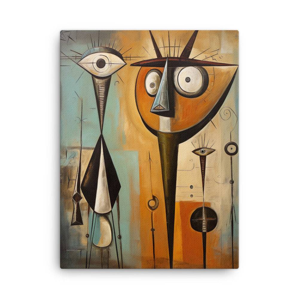 Abstract Guardians - Inspired by Wifredo Lam - Canvas Print